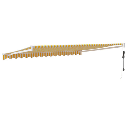 Luifel Automatisch Uitschuifbaar 4,5X3 M Geel En Wit Yellow (White Frame) 4.5 x 3 m