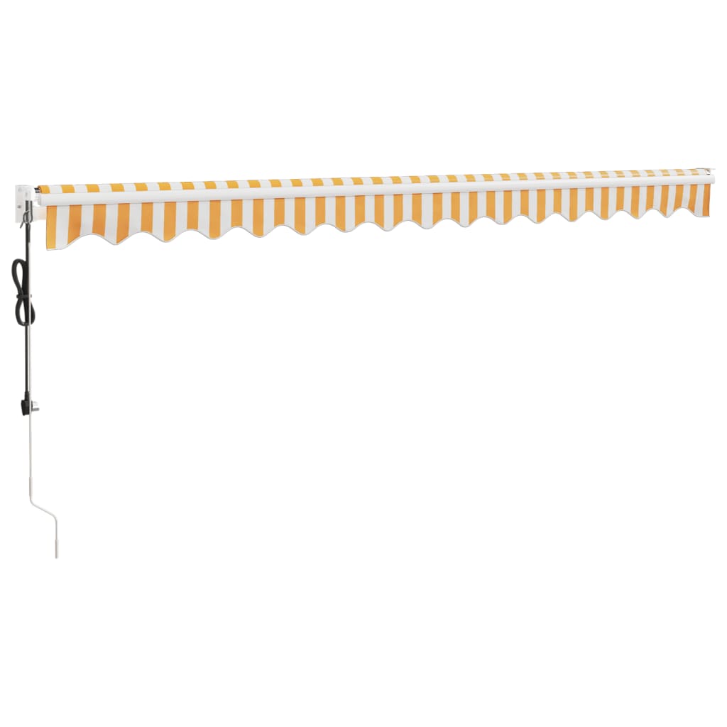 Luifel Automatisch Uitschuifbaar 4,5X3 M Geel En Wit Yellow (White Frame) 4.5 x 3 m