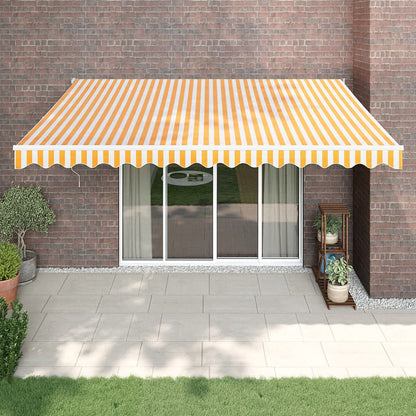 Luifel Automatisch Uitschuifbaar 4,5X3 M Geel En Wit Yellow (White Frame) 4.5 x 3 m