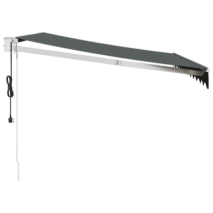 Luifel Elektrisch Uitschuifbaar 3,5X2,5 M Kleurig 3.5 x 2.5 m Antraciet en wit