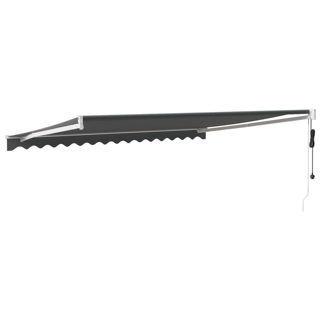 Luifel Automatisch Uitschuifbaar 4,5X3 M Antracietkleurig Antracietkleurig (Wit Frame) 4.5 x 3 m