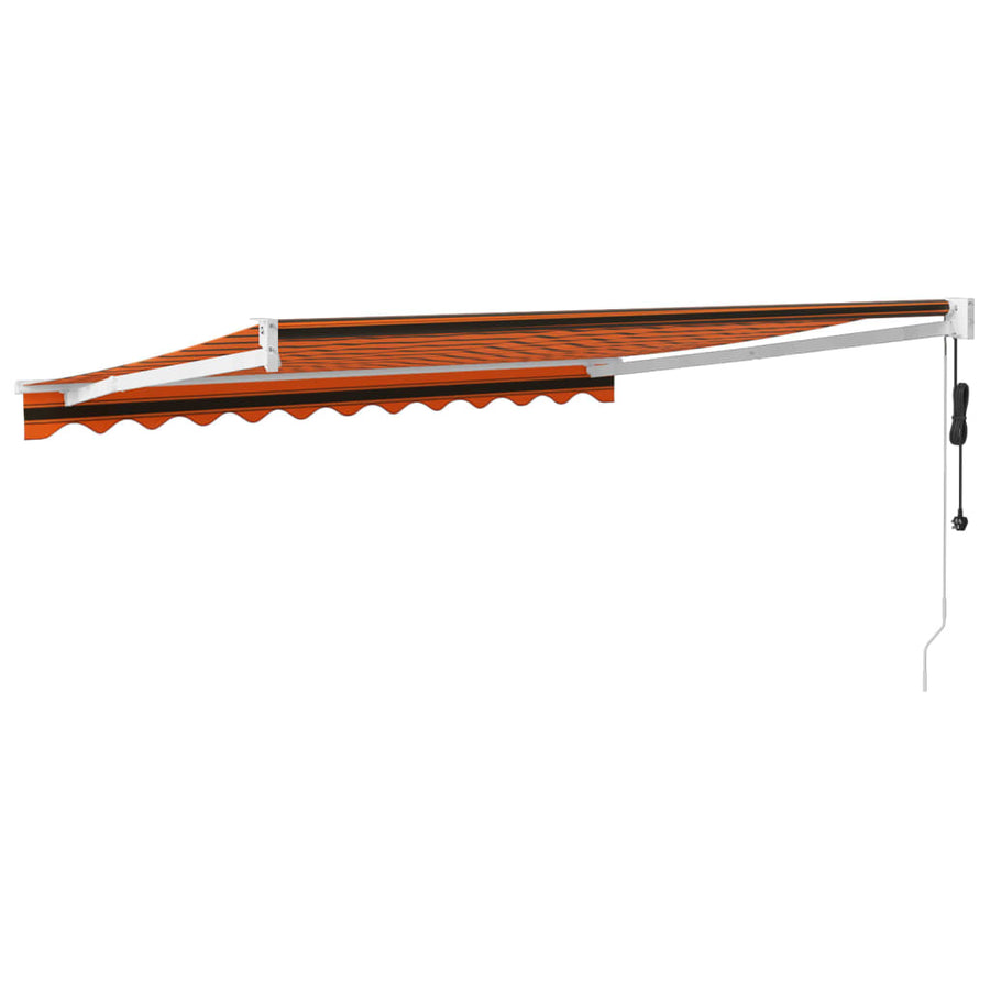 Luifel Automatisch Uitschuifbaar 3X2,5 M Oranje En Bruin 3 x 2.5 m
