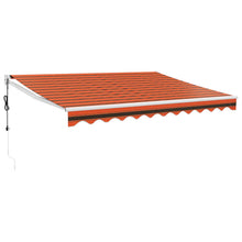 Luifel Automatisch Uitschuifbaar 3,5X2,5 M En Bruin 3.5 x 2.5 m Oranje en wit