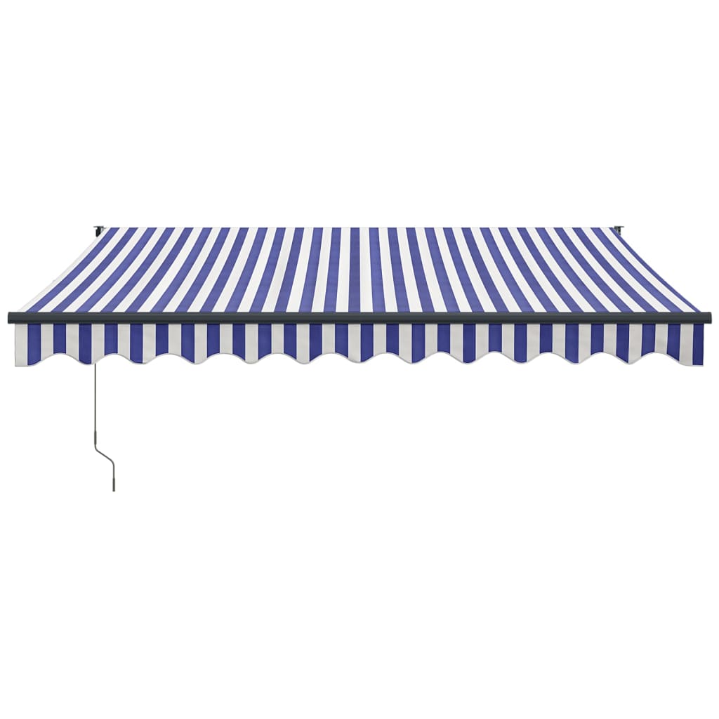 Luifel Elektrisch Uitschuifbaar 3,5X2,5 M En Wit 3.5 x 2.5 m Blauw en zwart