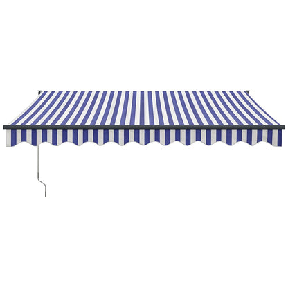 Luifel Elektrisch Uitschuifbaar 3,5X2,5 M En Wit 3.5 x 2.5 m Blauw en zwart