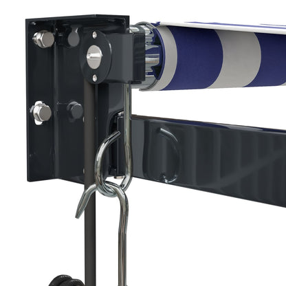 Luifel Elektrisch Uitschuifbaar 3,5X2,5 M En Wit 3.5 x 2.5 m Blauw en zwart