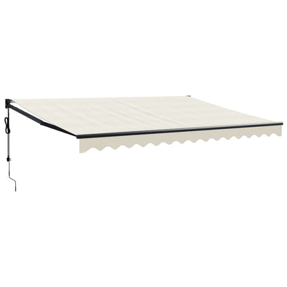 Luifel Automatisch Uitschuifbaar Crèmekleurig Crème (Lijst Antraciet) 4 x 3 m