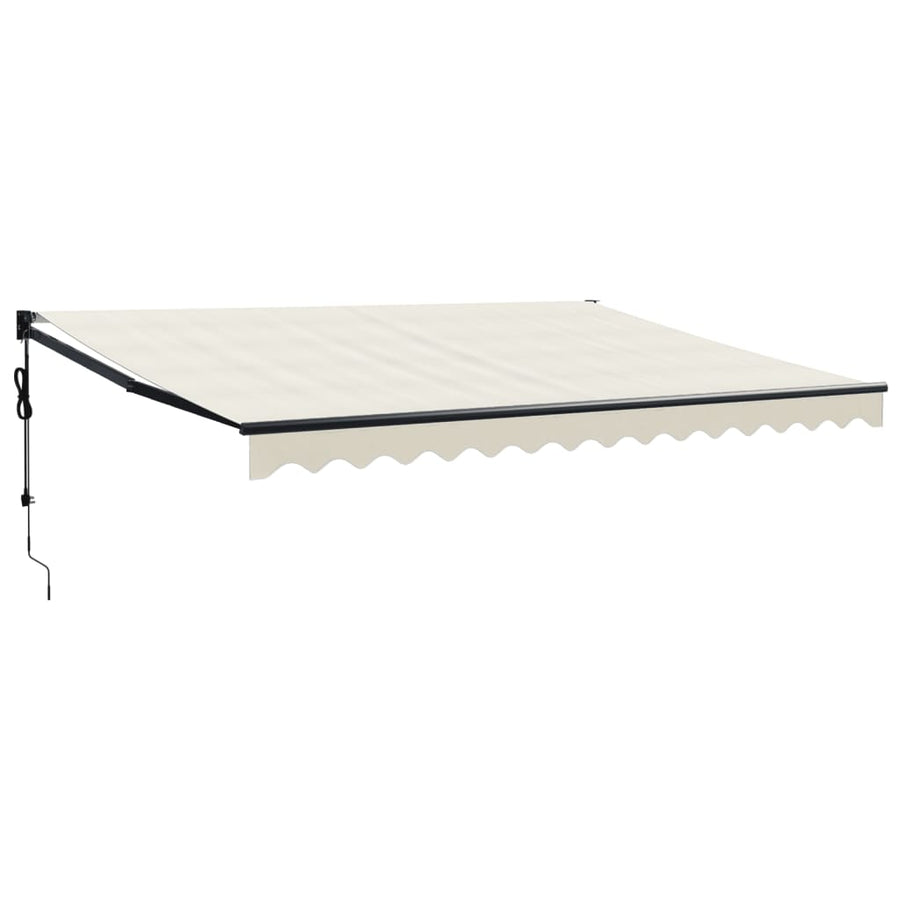Luifel Automatisch Uitschuifbaar Crèmekleurig Crème (Lijst Antraciet) 4 x 3 m