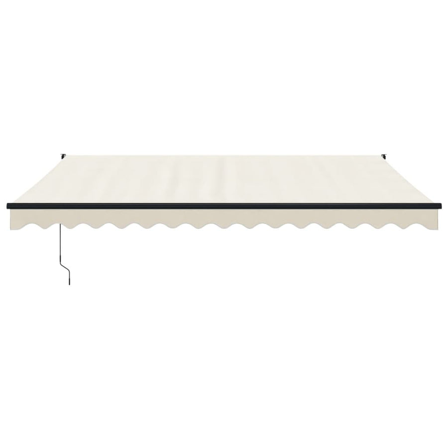Luifel Automatisch Uitschuifbaar Crèmekleurig Crème (Lijst Antraciet) 4 x 3 m