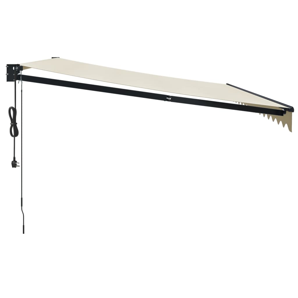 Luifel Automatisch Uitschuifbaar Crèmekleurig Crème (Lijst Antraciet) 4 x 3 m