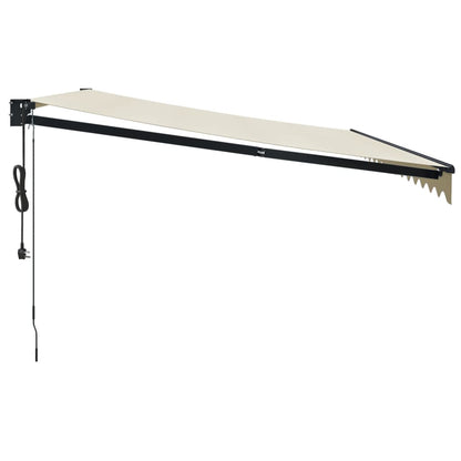 Luifel Automatisch Uitschuifbaar Crèmekleurig Crème (Lijst Antraciet) 4 x 3 m