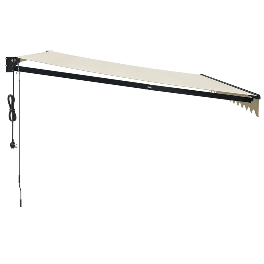 Luifel Automatisch Uitschuifbaar Crèmekleurig Crème (Lijst Antraciet) 4 x 3 m
