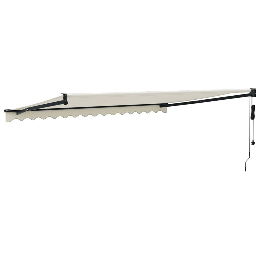Luifel Automatisch Uitschuifbaar Crèmekleurig Crème (Lijst Antraciet) 4 x 3 m