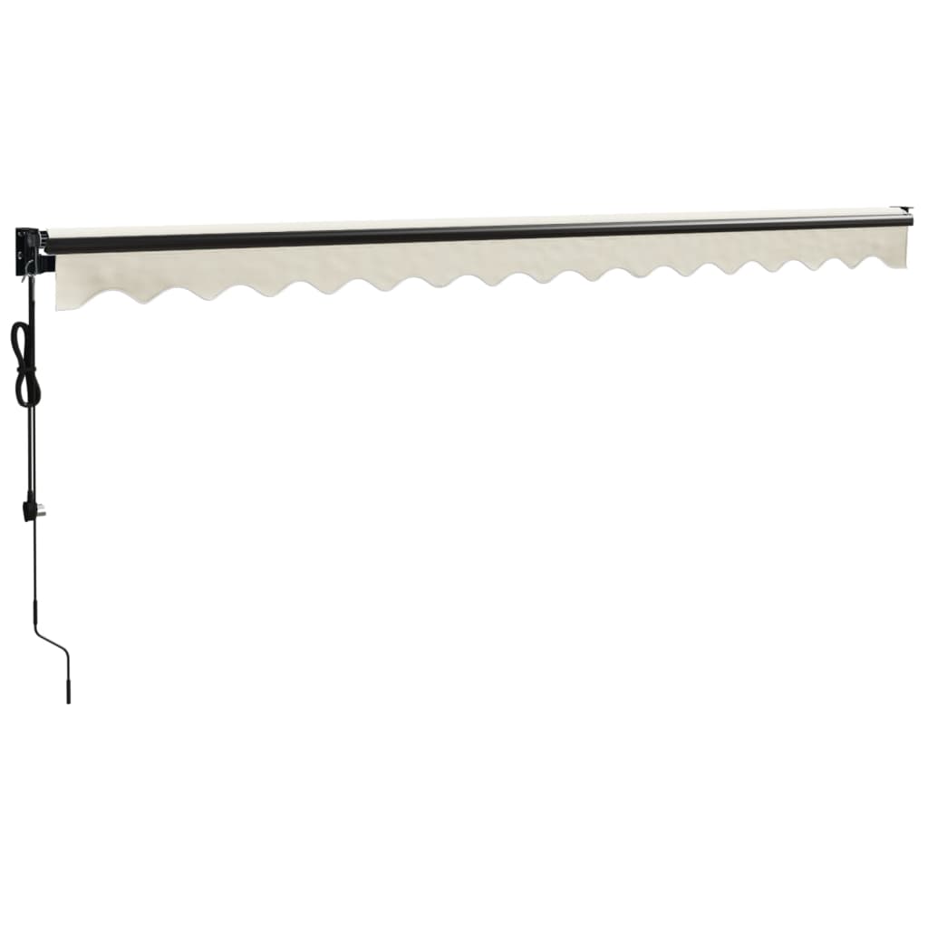 Luifel Automatisch Uitschuifbaar Crèmekleurig Crème (Lijst Antraciet) 4 x 3 m