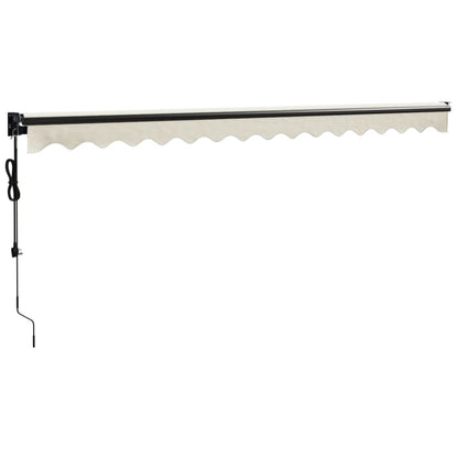 Luifel Automatisch Uitschuifbaar Crèmekleurig Crème (Lijst Antraciet) 4 x 3 m