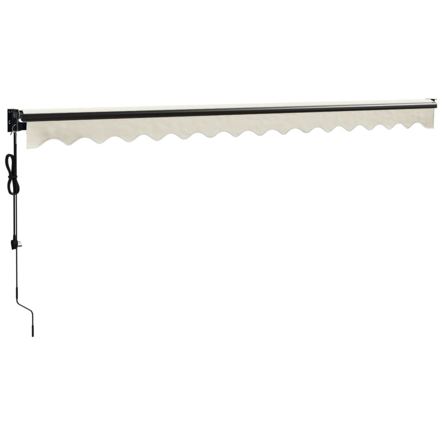 Luifel Automatisch Uitschuifbaar Crèmekleurig Crème (Lijst Antraciet) 4 x 3 m