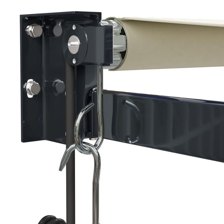 Luifel Automatisch Uitschuifbaar Crèmekleurig Crème (Lijst Antraciet) 4 x 3 m