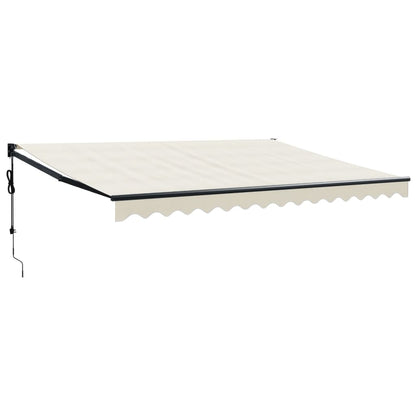 Luifel Automatisch Uitschuifbaar 4,5X3 M Kleurig 4.5 x 3 m Crème