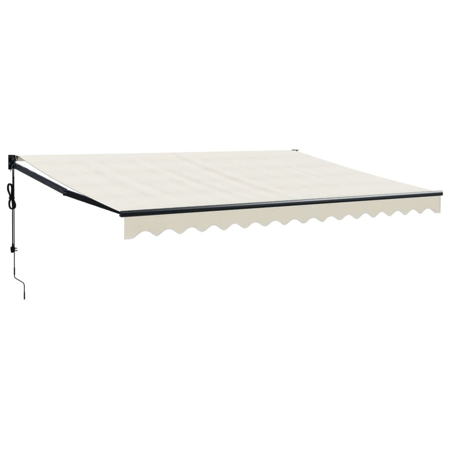 Luifel Automatisch Uitschuifbaar 4,5X3 M Kleurig 4.5 x 3 m Crème