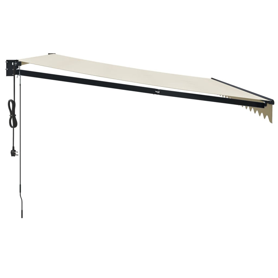 Luifel Automatisch Uitschuifbaar 4,5X3 M Kleurig 4.5 x 3 m Crème