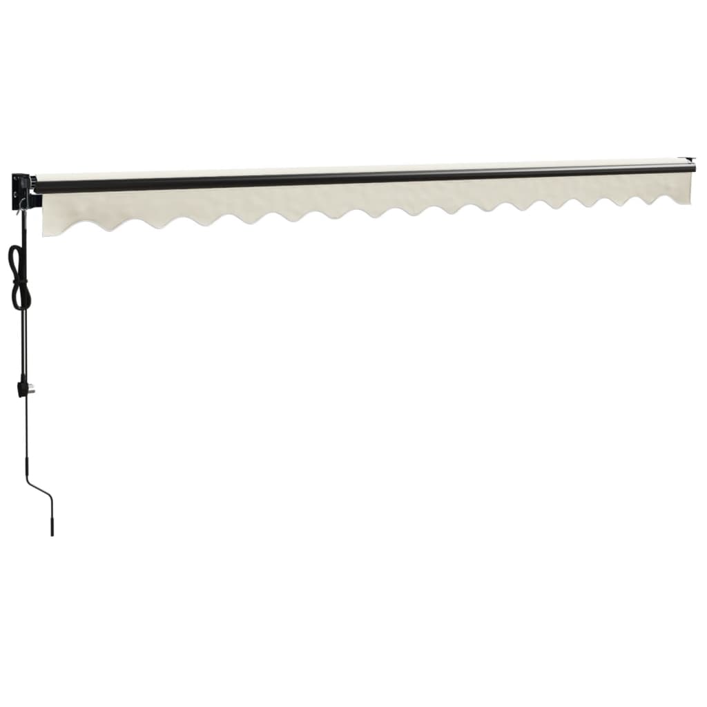 Luifel Automatisch Uitschuifbaar 4,5X3 M Kleurig 4.5 x 3 m Crème