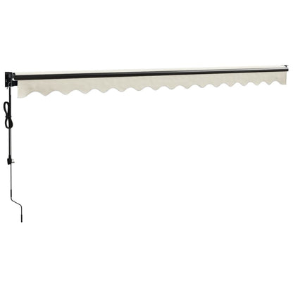 Luifel Automatisch Uitschuifbaar 4,5X3 M Kleurig 4.5 x 3 m Crème