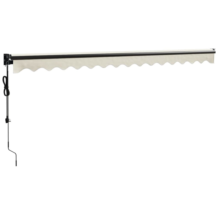 Luifel Automatisch Uitschuifbaar 4,5X3 M Kleurig 4.5 x 3 m Crème