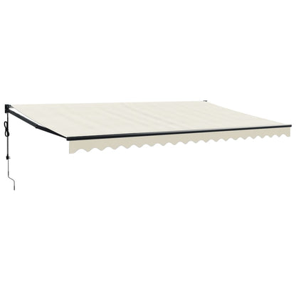 Luifel Automatisch Uitschuifbaar Kleurig 5 x 3 m Crème