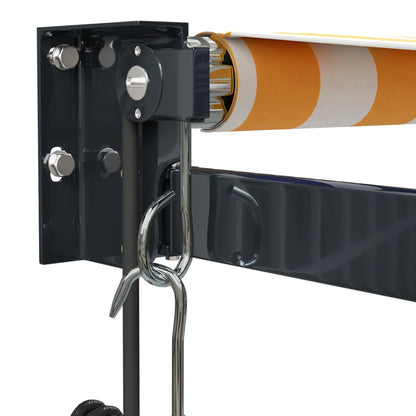 Luifel Elektrisch Uitschuifbaar 3,5X2,5 M En Wit 3.5 x 2.5 m Geel