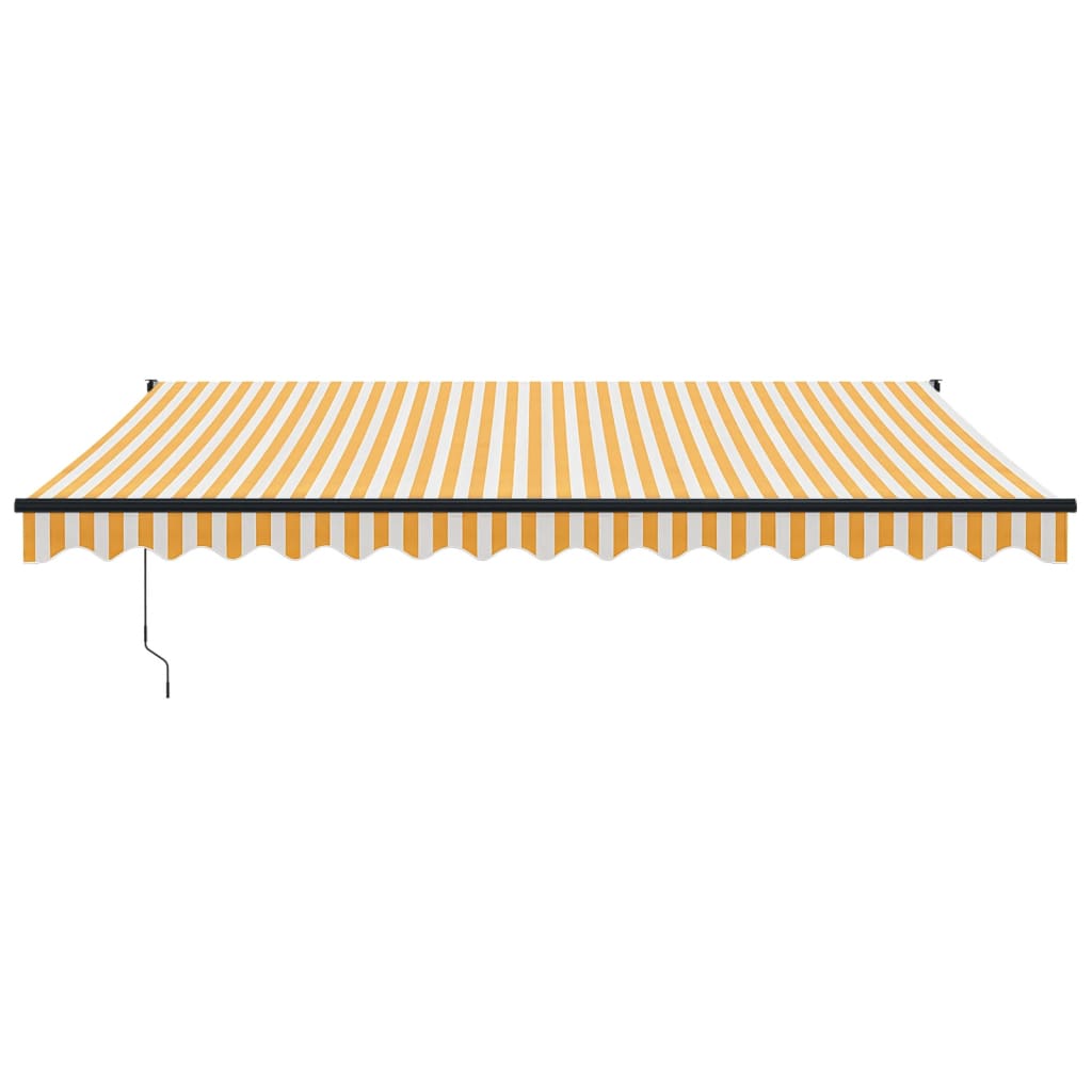 Luifel Automatisch Uitschuifbaar En Geel En Wit (Lijst Antraciet) 4 x 3 m