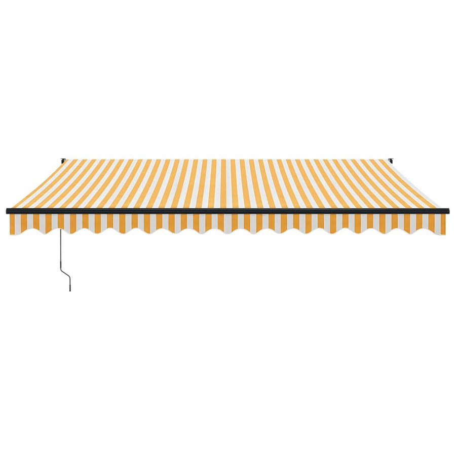 Luifel Automatisch Uitschuifbaar En Geel En Wit (Lijst Antraciet) 4 x 3 m