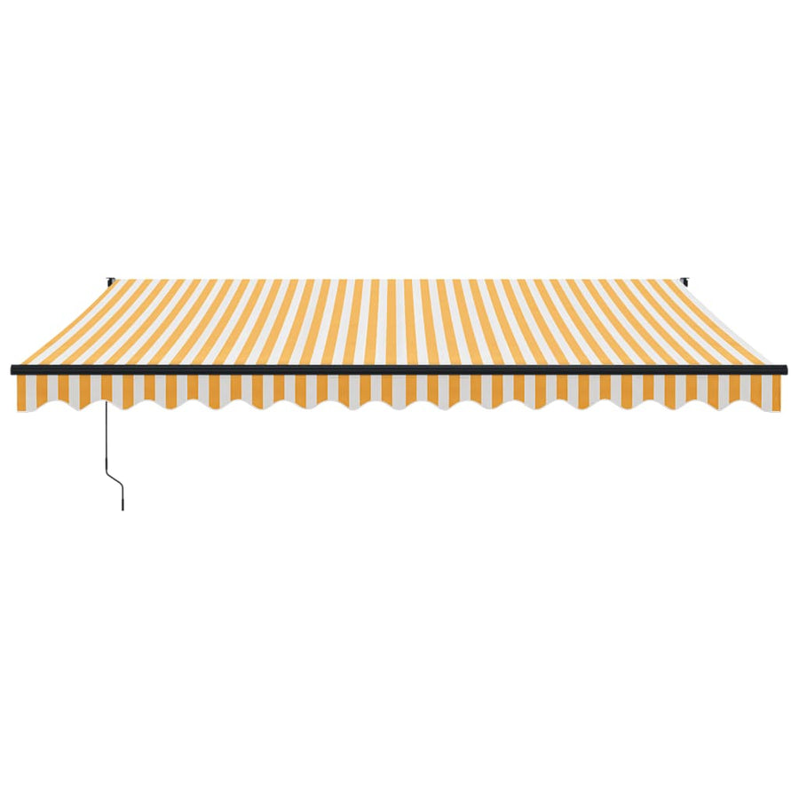 Luifel Automatisch Uitschuifbaar 4,5X3 M En Geel En Wit (Lijst Antraciet) 4.5 x 3 m