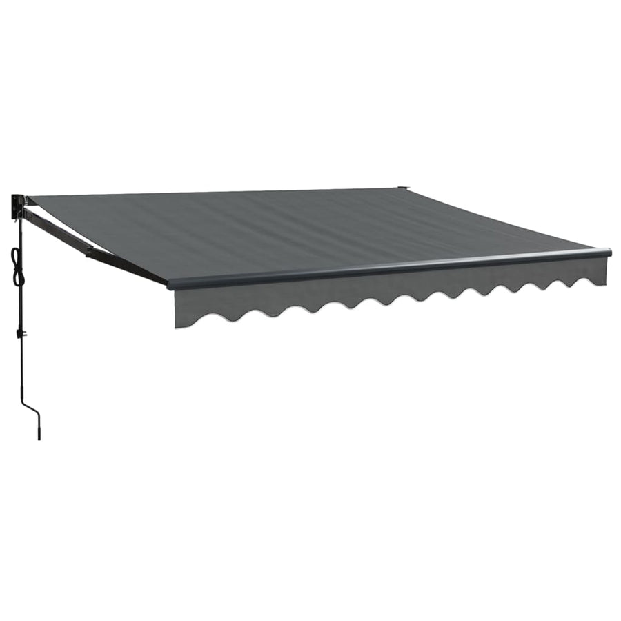 Luifel Automatisch Uitschuifbaar 3X2,5 M Antracietkleurig Antraciet (Lijst Antraciet) 3 x 2.5 m
