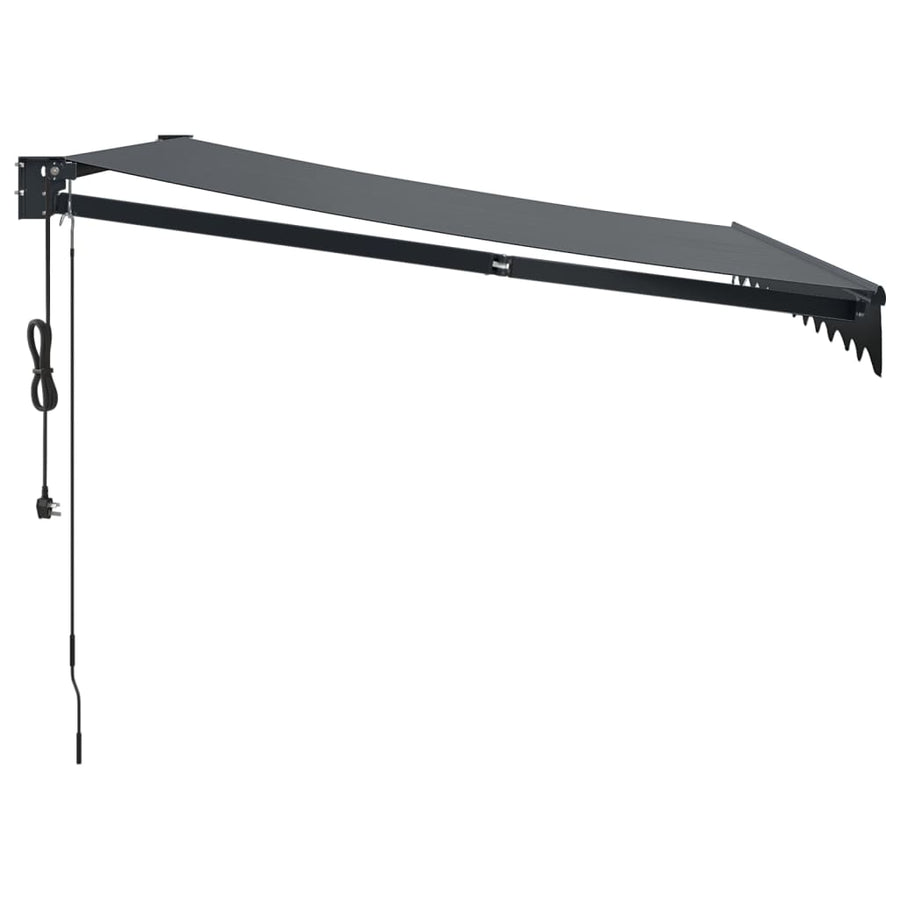 Luifel Automatisch Uitschuifbaar 3X2,5 M Antracietkleurig Antraciet (Lijst Antraciet) 3 x 2.5 m