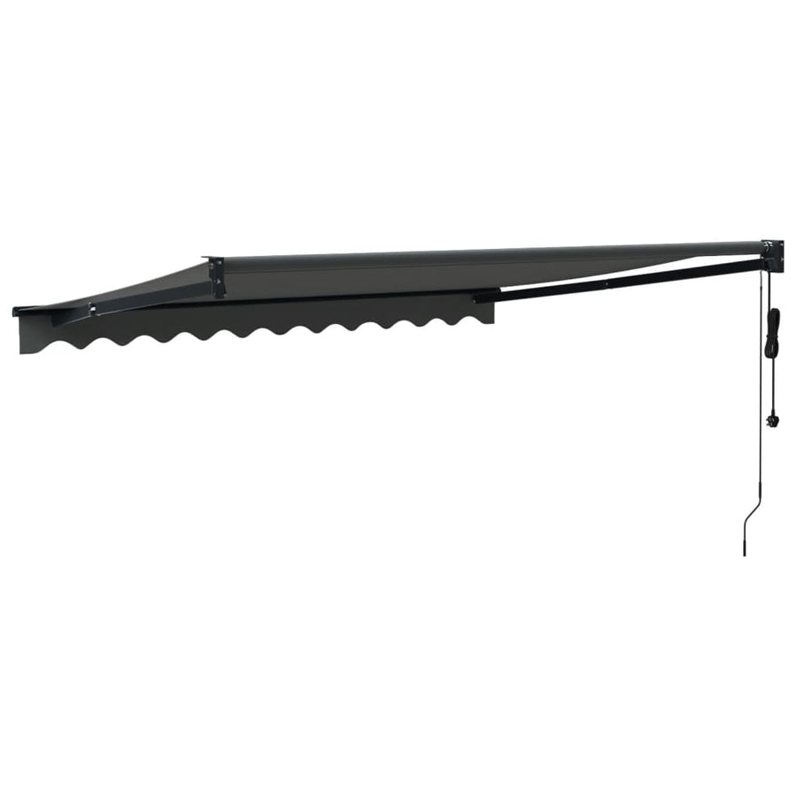 Luifel Automatisch Uitschuifbaar 3X2,5 M Antracietkleurig Antraciet (Lijst Antraciet) 3 x 2.5 m