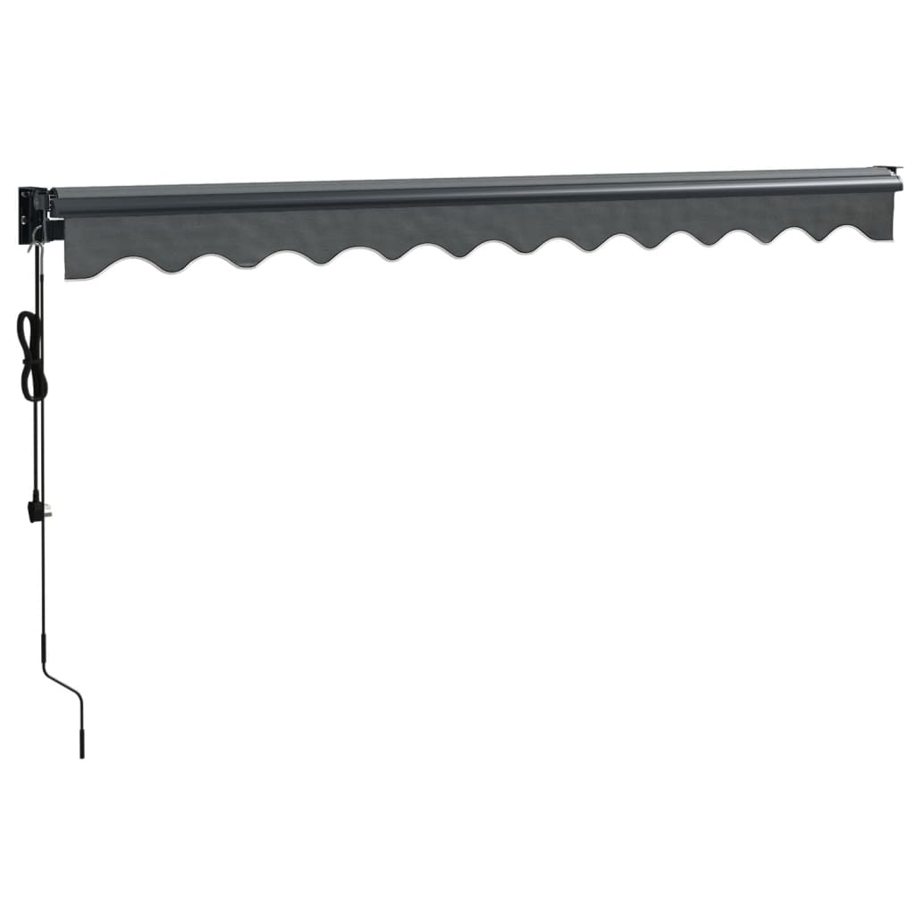 Luifel Automatisch Uitschuifbaar 3X2,5 M Antracietkleurig Antraciet (Lijst Antraciet) 3 x 2.5 m