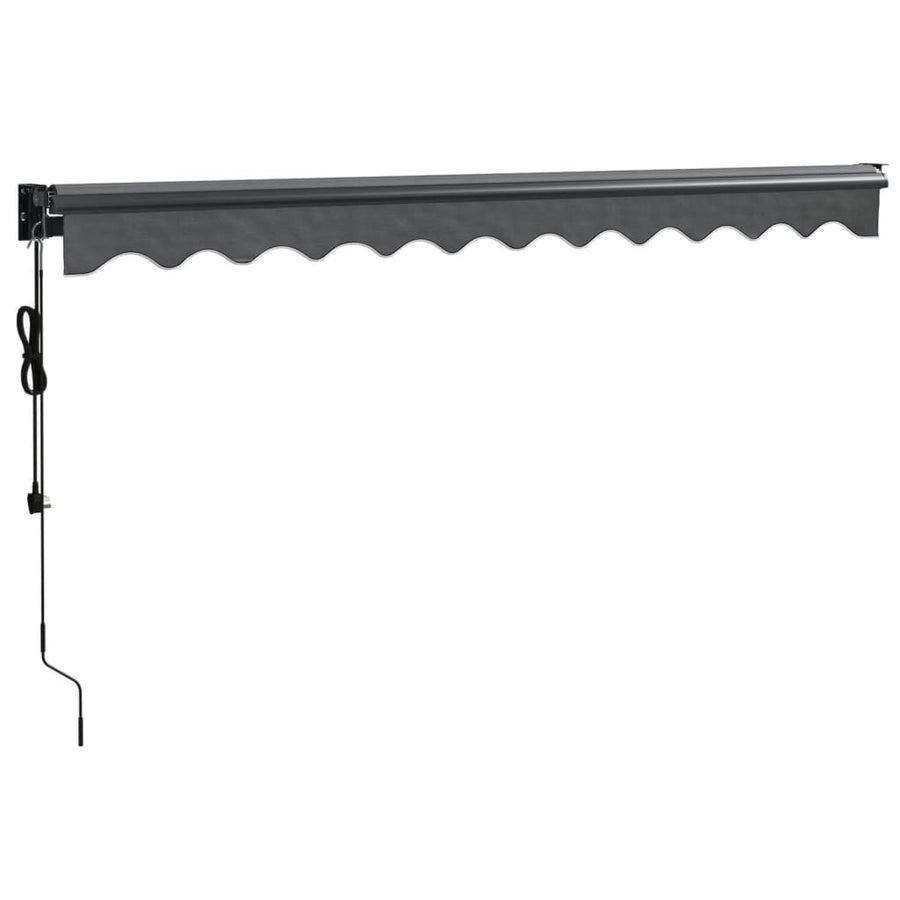 Luifel Automatisch Uitschuifbaar 3X2,5 M Antracietkleurig Antraciet (Lijst Antraciet) 3 x 2.5 m