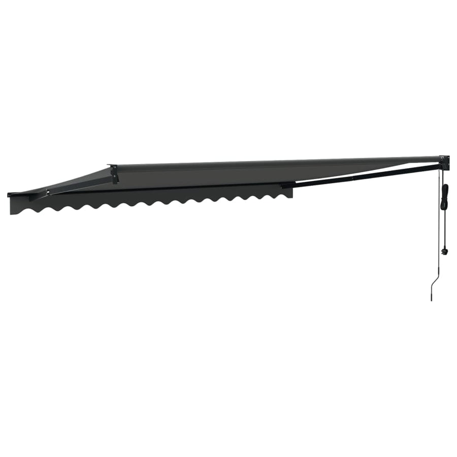 Luifel Automatisch Uitschuifbaar Antracietkleurig Antraciet (Lijst Antraciet) 4 x 3 m