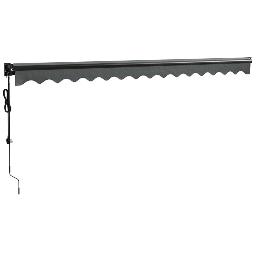 Luifel Automatisch Uitschuifbaar Antracietkleurig Antraciet (Lijst Antraciet) 4 x 3 m