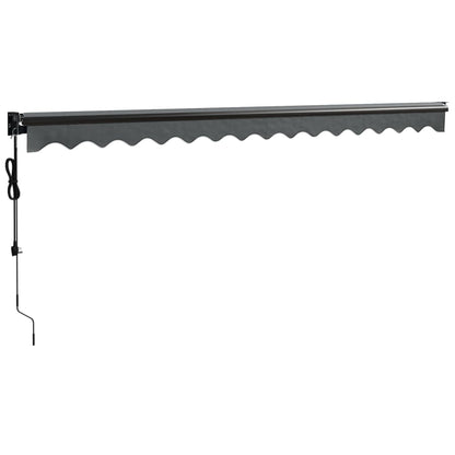 Luifel Automatisch Uitschuifbaar 4,5X3 M Antracietkleurig Antraciet (Lijst Antraciet) 4.5 x 3 m