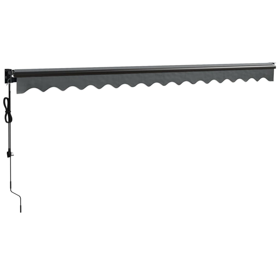 Luifel Automatisch Uitschuifbaar 4,5X3 M Antracietkleurig Antraciet (Lijst Antraciet) 4.5 x 3 m