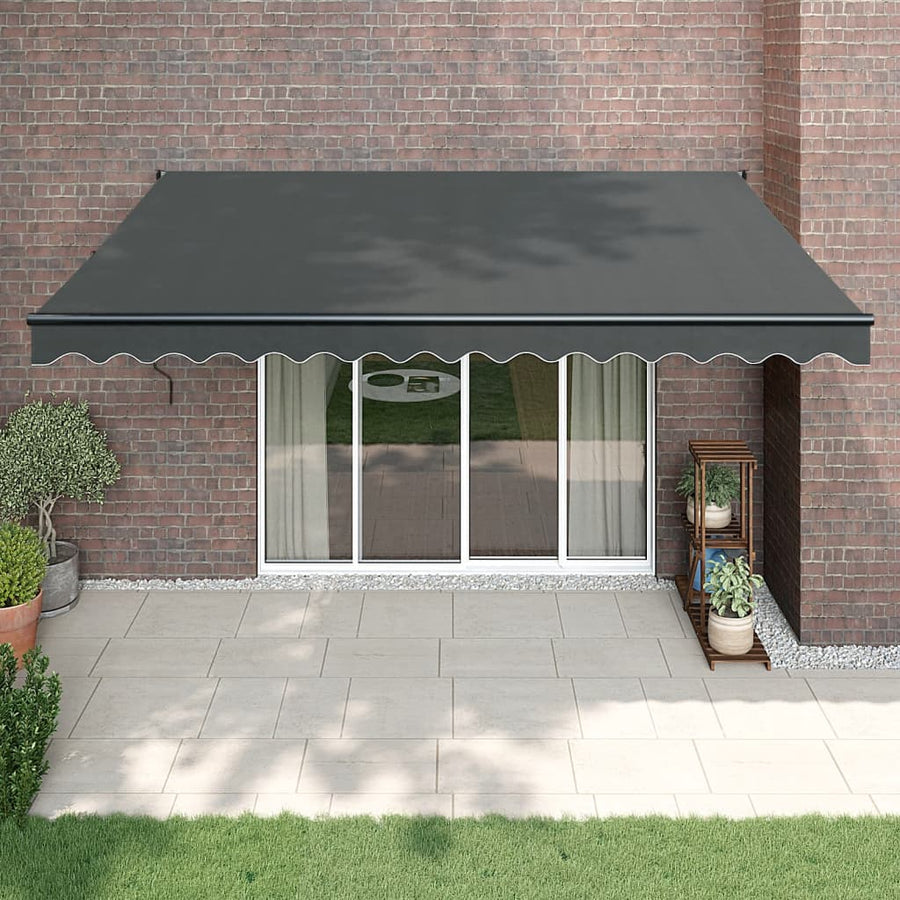 Luifel Automatisch Uitschuifbaar 4,5X3 M Antracietkleurig Antraciet (Lijst Antraciet) 4.5 x 3 m
