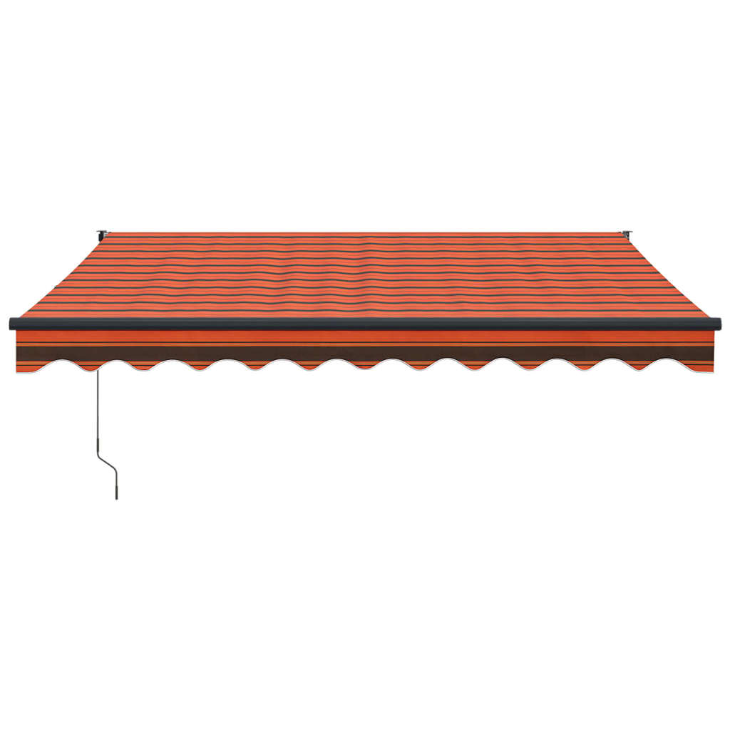 Luifel Automatisch Uitschuifbaar 3X2,5 M En Oranje En Bruin (Lijst Antraciet) 3 x 2.5 m