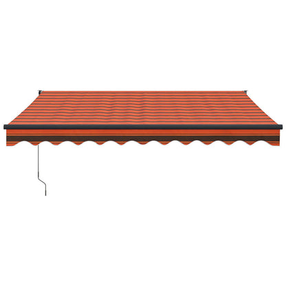 Luifel Automatisch Uitschuifbaar 3X2,5 M En Oranje En Bruin (Lijst Antraciet) 3 x 2.5 m