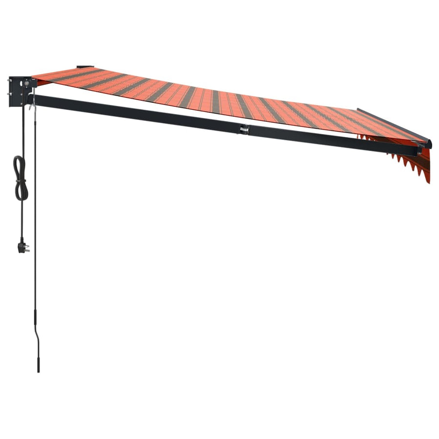 Luifel Automatisch Uitschuifbaar 3,5X2,5 M Oranje En Bruin 3.5 x 2.5 m orange