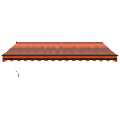 Luifel Automatisch Uitschuifbaar En Oranje En Bruin (Lijst Antraciet) 4 x 3 m