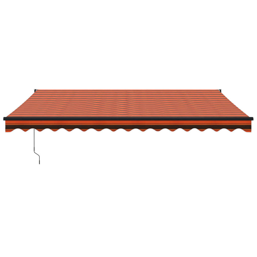 Luifel Automatisch Uitschuifbaar En Oranje En Bruin (Lijst Antraciet) 4 x 3 m