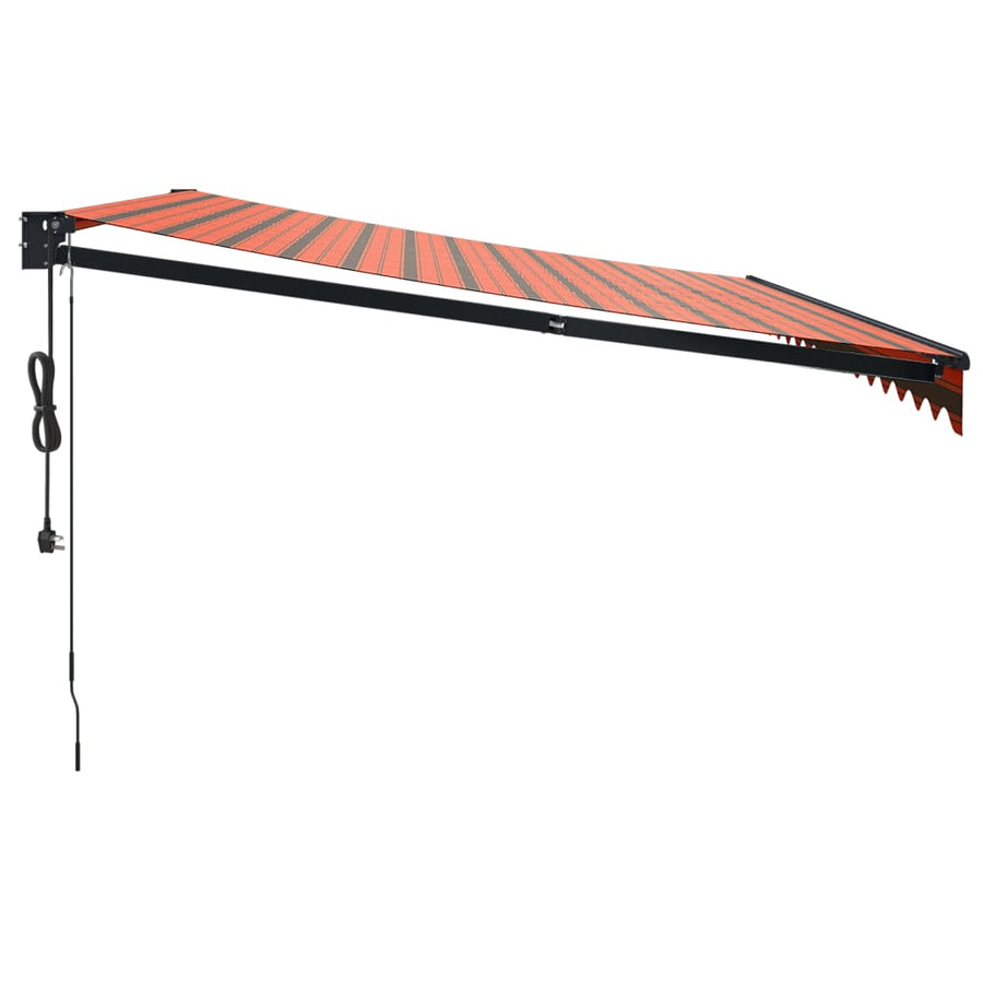 Luifel Automatisch Uitschuifbaar En Oranje En Bruin (Lijst Antraciet) 4 x 3 m