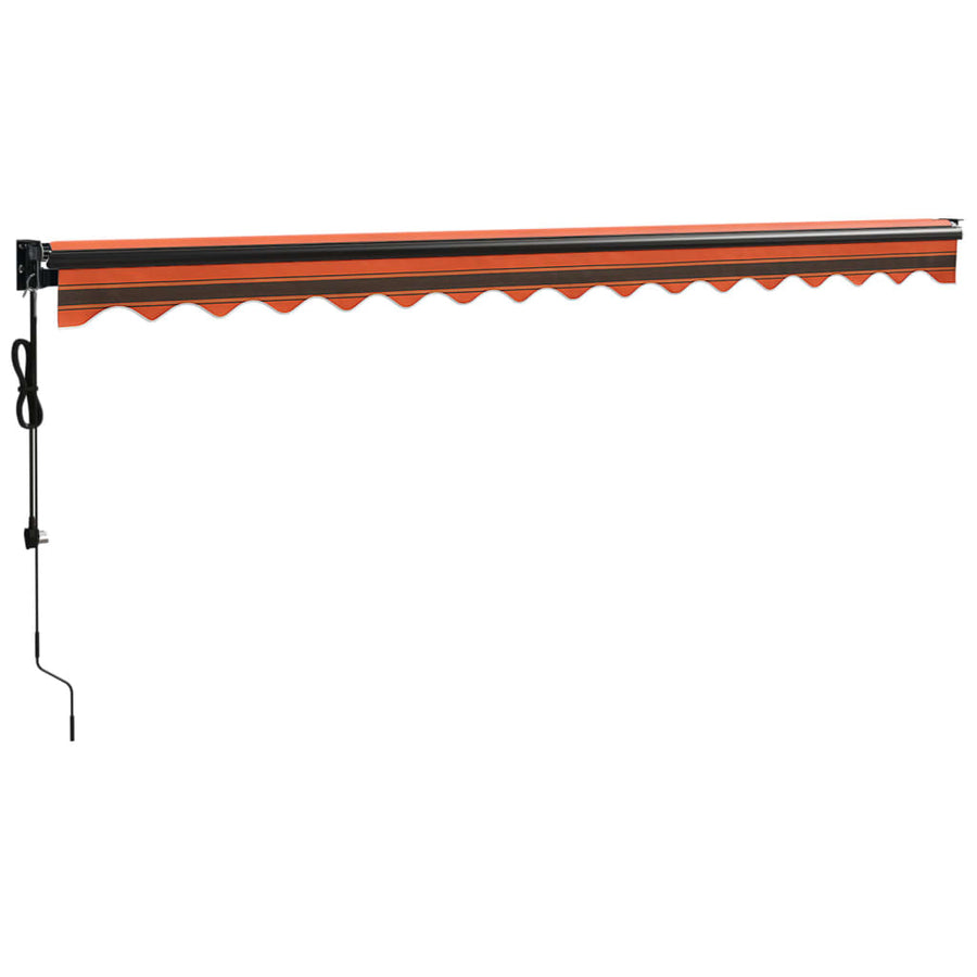Luifel Automatisch Uitschuifbaar En Oranje En Bruin (Lijst Antraciet) 4 x 3 m