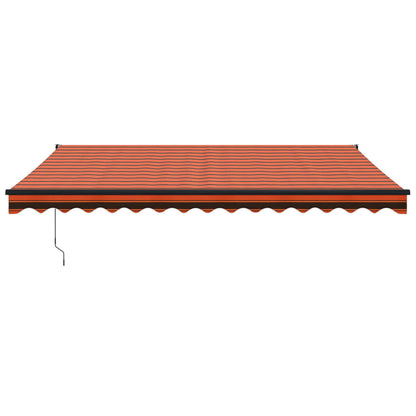 Luifel Automatisch Uitschuifbaar 4,5X3 M En Oranje En Bruin (Lijst Antraciet) 4.5 x 3 m